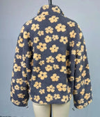 Women's Top Autumn Winter 2025 New Fashion Imitation Lamb Wool Printed Loose Zipper Hoodie Long Sleeve Top for Women FEMI.Amsterdam