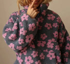 Women's Top Autumn Winter 2025 New Fashion Imitation Lamb Wool Printed Loose Zipper Hoodie Long Sleeve Top for Women FEMI.Amsterdam